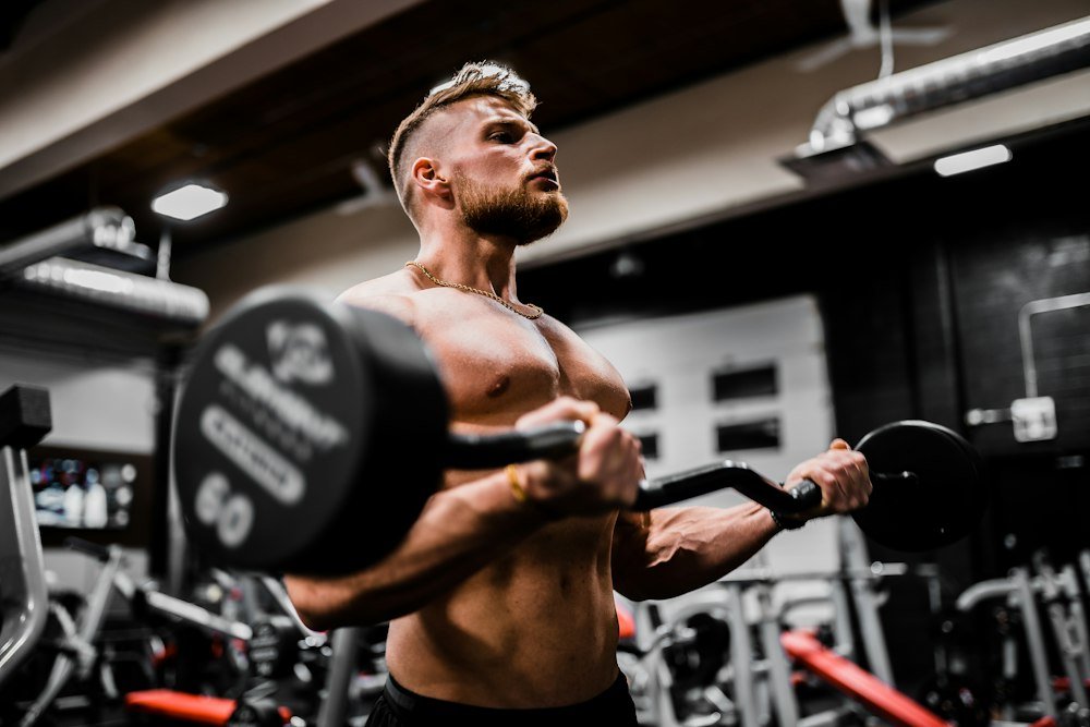 Person doing a dumbbell curl